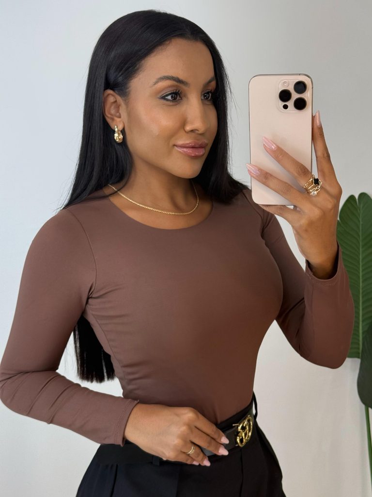 blusa poliamida ml (marrom) blusa poliamida ml (marrom)