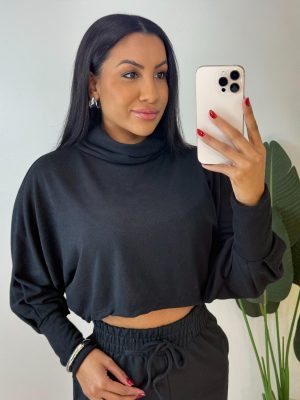 cropped lazinha (preto)