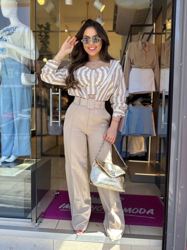 calÇa pantalona social (nude)