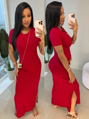 vestido canelado (preto)