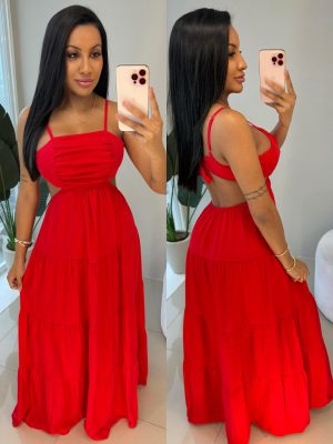 vestido canelado (preto)