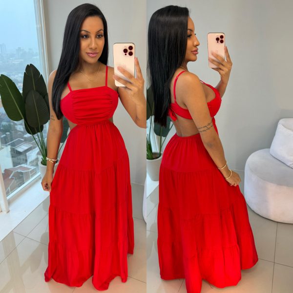 vestido canelado (preto)