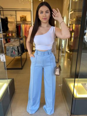 calÇa pantalona social (azul)