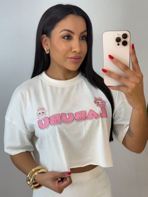 cropped t shirt (off white)