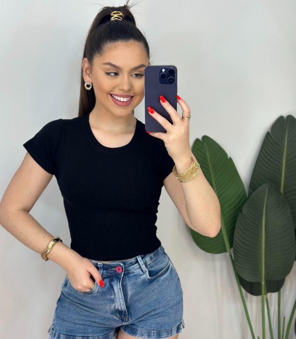 cropped canelado (preto)