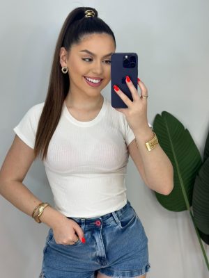 cropped canelado (off white)