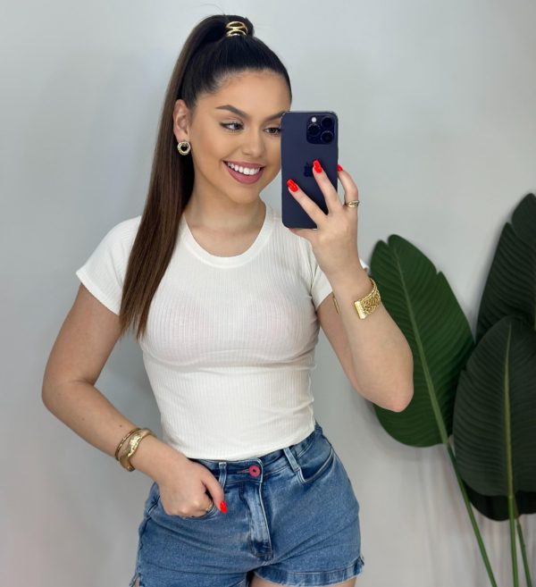 cropped canelado (off white)