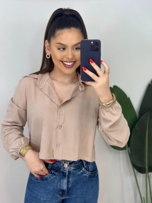cropped camisa (nude)