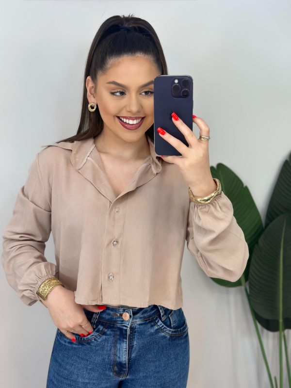 cropped camisa (nude)