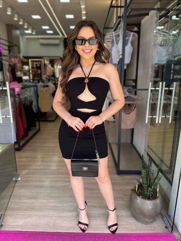 vestido canelado premium (preto) vestido canelado premium (preto)