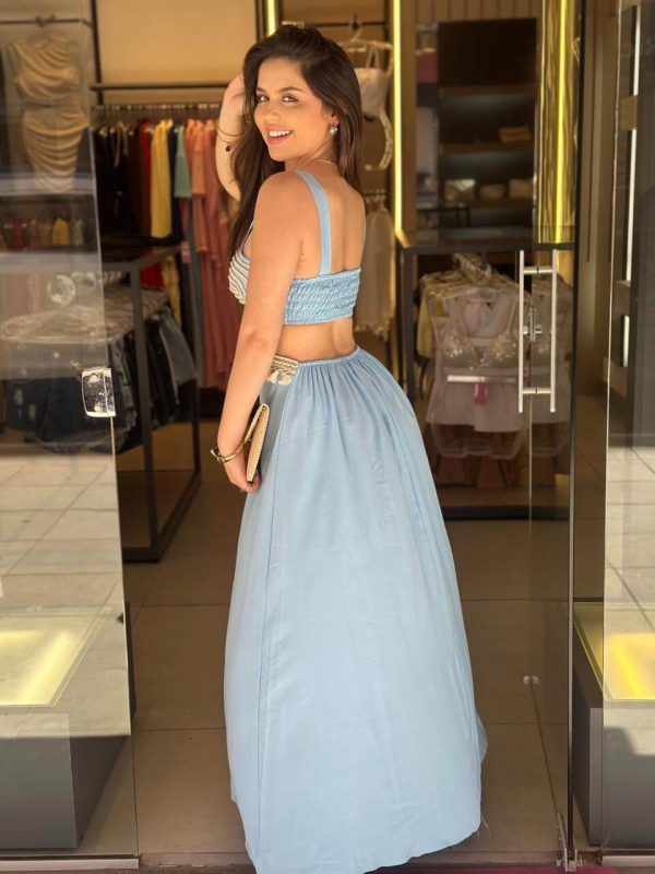 vestido longo (azul) vestido longo (azul)