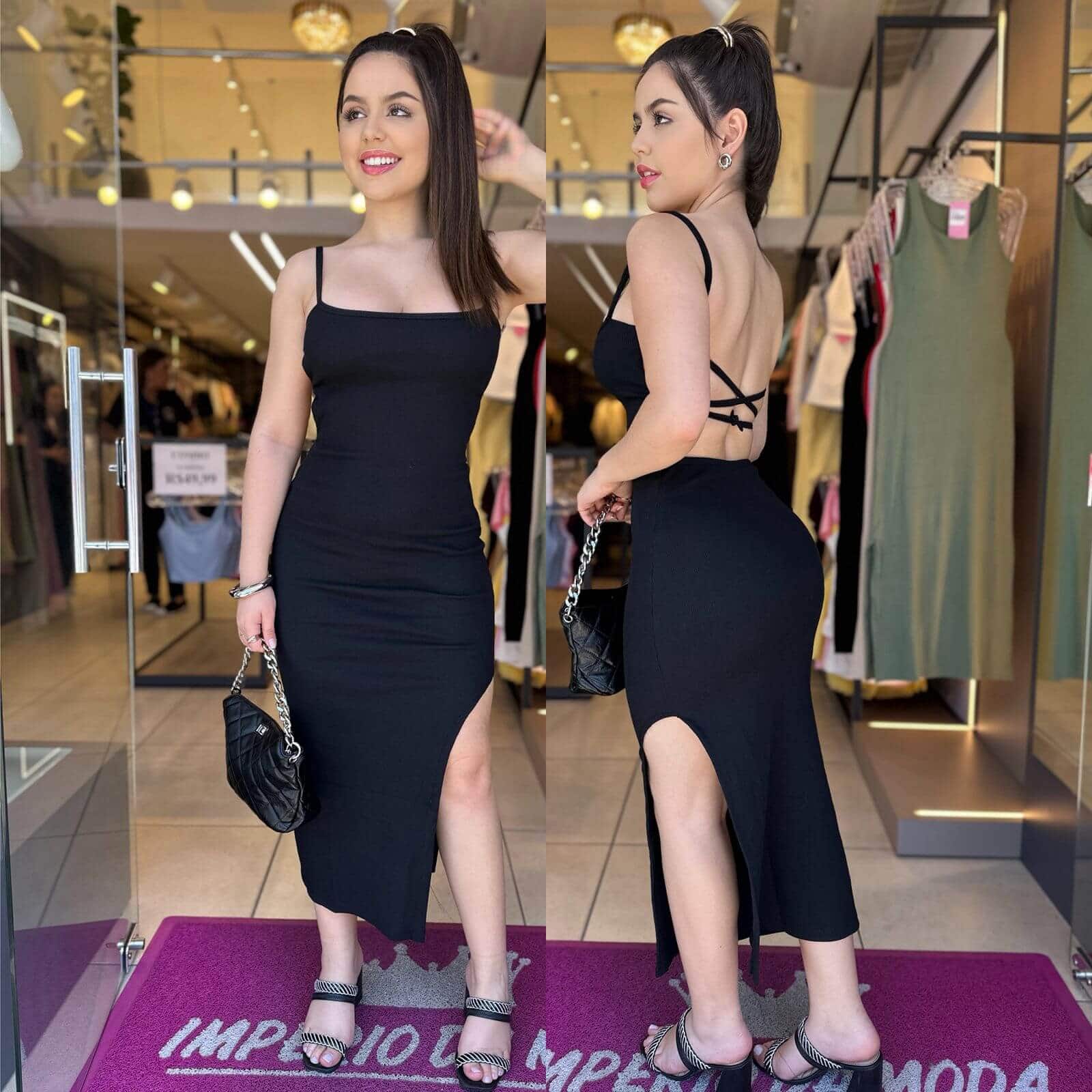 VESTIDO MIDI RIBANA (CORES)