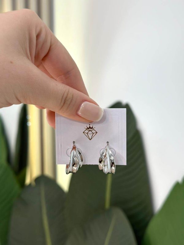 brinco ondulado (prata)