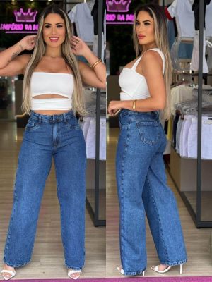 calÇa jeans wide leg (estonada)
