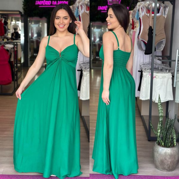 vestido longo (verde)