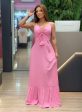 vestido longo (rosa)