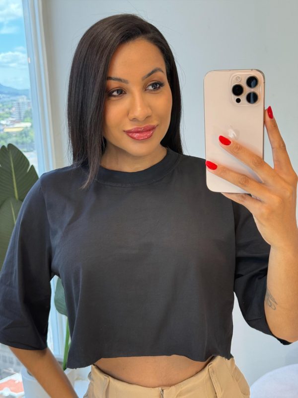 cropped t shirt (preto)