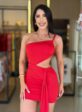 vestido poliamida (vermelho)