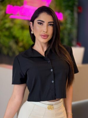 cropped camisa (preto)