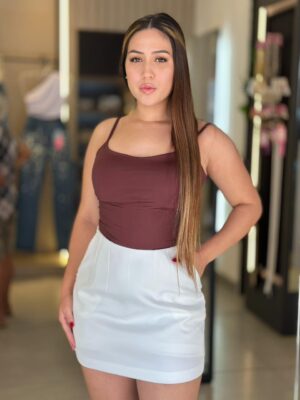 short saia alfaiataria (branco)