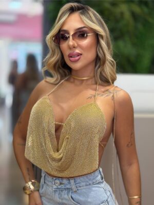 cropped metal (dourado)