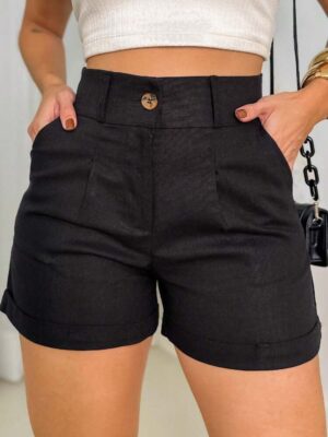 short linho (preto)