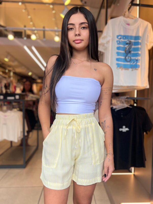 short listrado (amarelo manteiga) short listrado (amarelo manteiga)