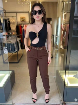 calÇa alfaiataria (marrom)