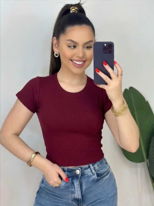 cropped canelado (marsala)