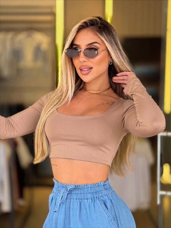 cropped poliamida (nude)