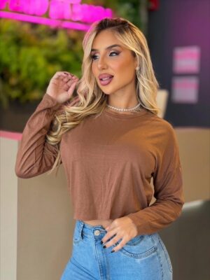 blusa viscolycra (marrom)