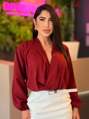 camisa viscose (marsala)