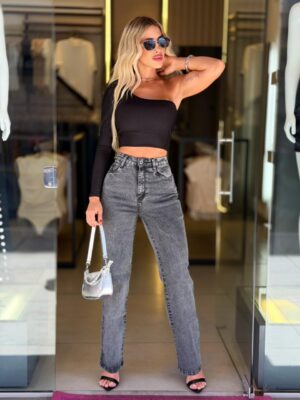 wide leg ledy lu (stone bleck)