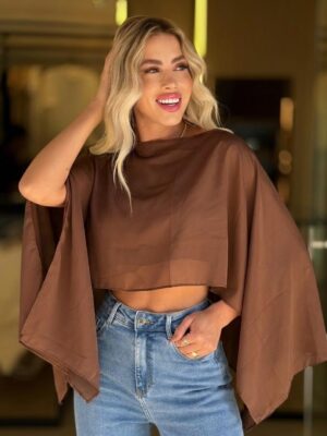 BLUSA CAPA BATA (MARROM)