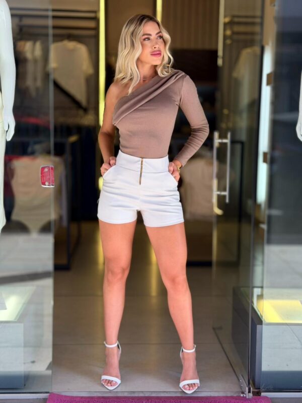 short courino ziper (branco) short courino ziper (branco)