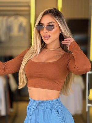 cropped poliamida (telha)