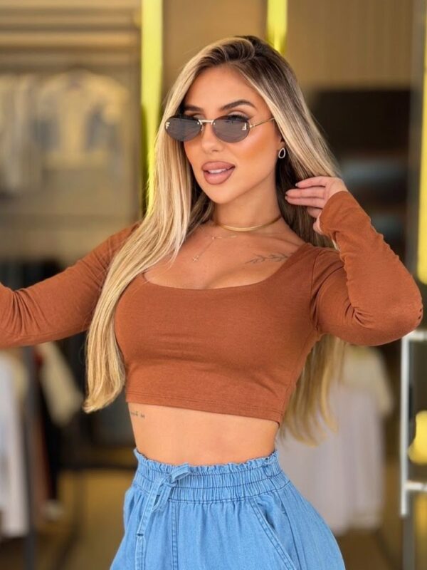 cropped poliamida (telha)