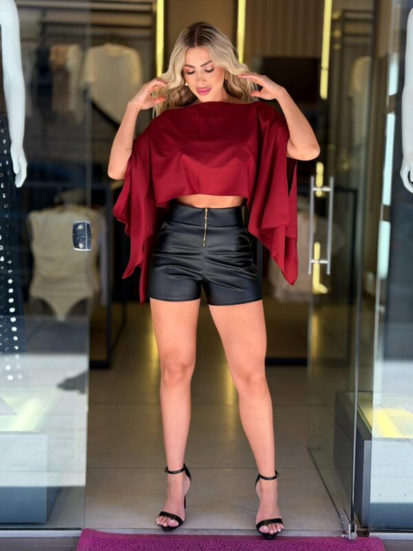 short courino ziper (preto) short courino ziper (preto)