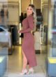 vestido canelado premium (marrom)