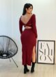 vestido canelado (marsala)