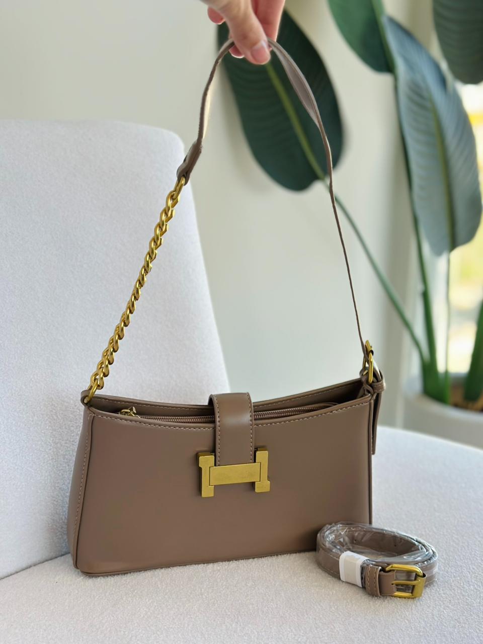 bolsa com cinto (caqui)