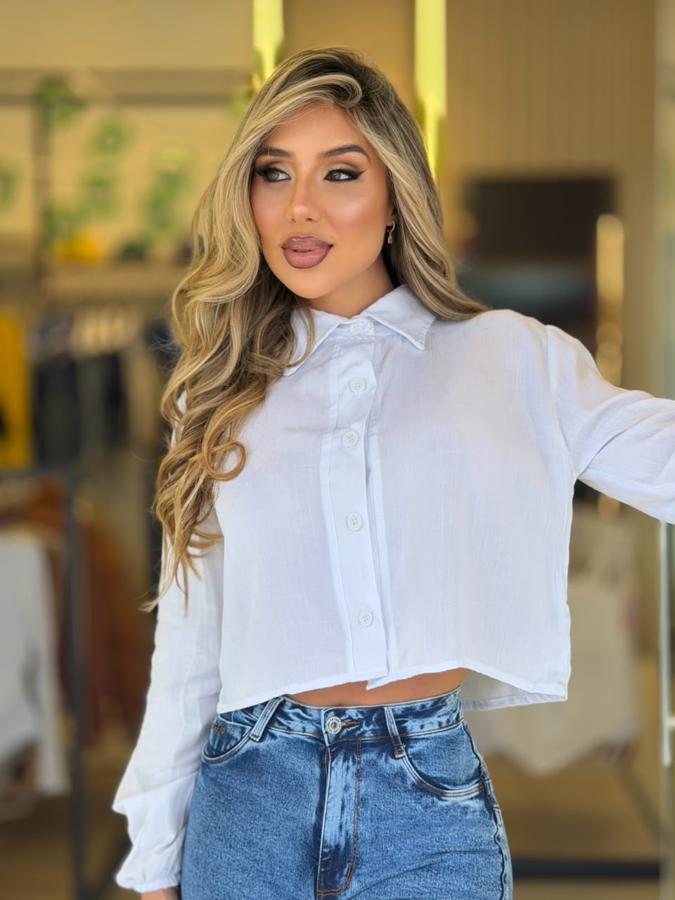 cropped camisa (branco)