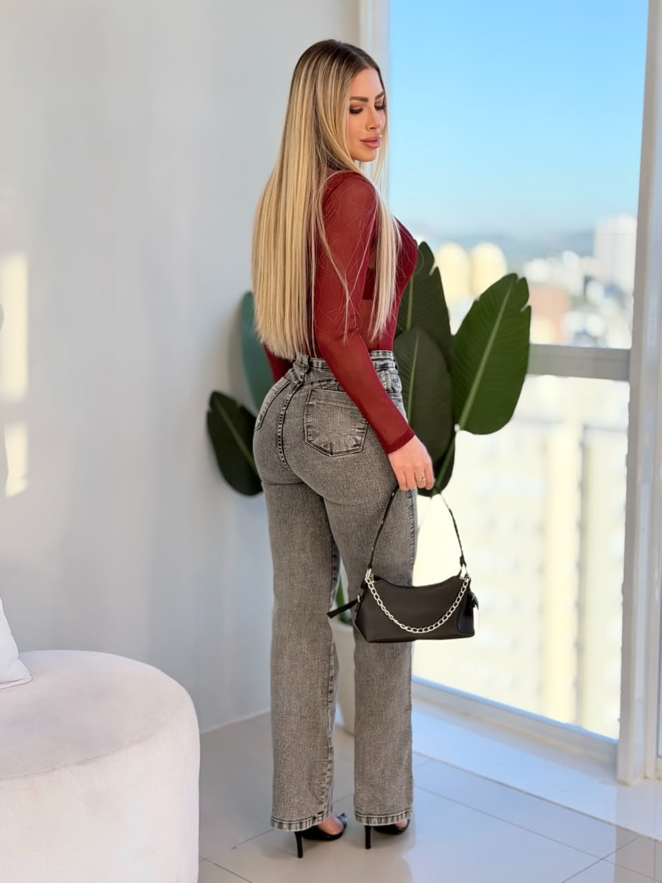 wide leg lady lu (stone black) wide leg lady lu (stone black)