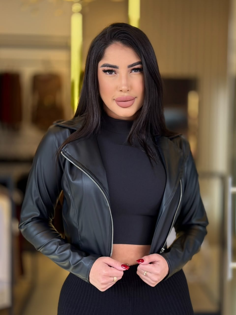 jaqueta courino (preto)