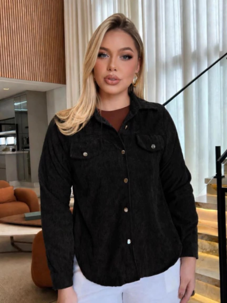 camisa cotelÊ (preto)