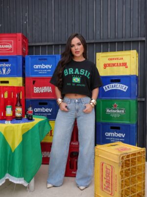 cropped t shirt copa (preto)