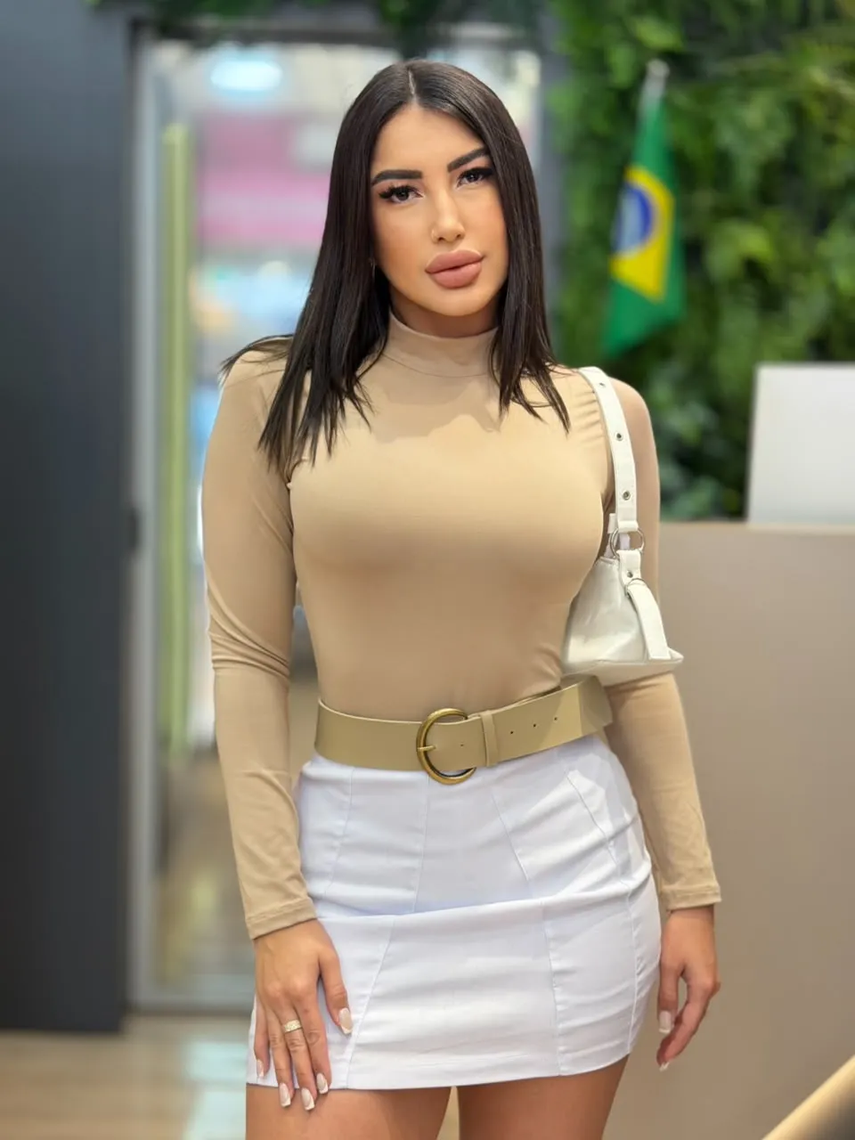 short saia (branco)
