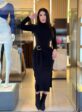 vestido canelado (preto)