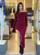 vestido mÍdi ribana (marsala)
