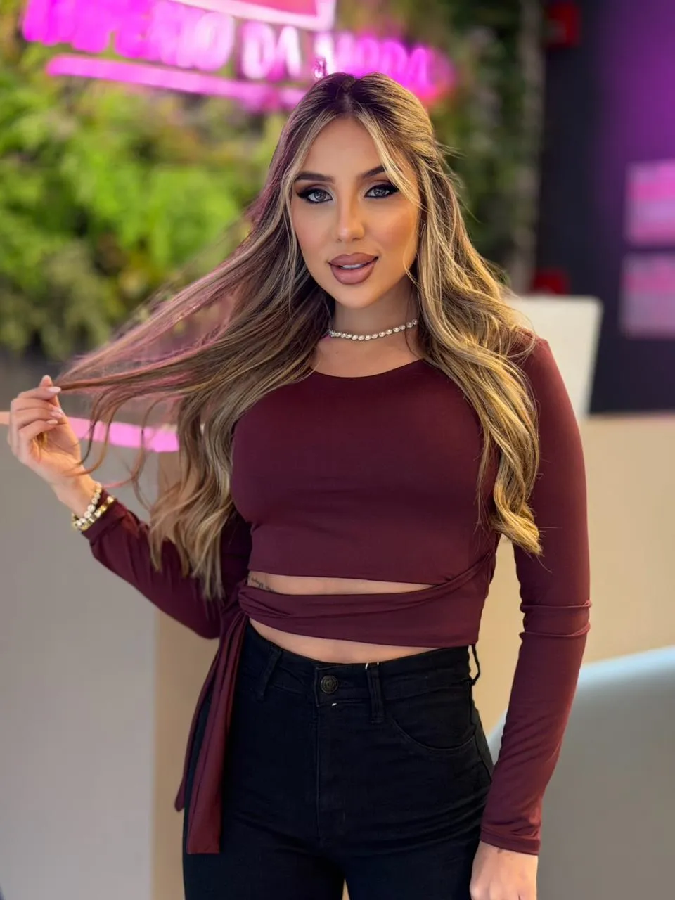 cropped amarraÇÃo (marsala)